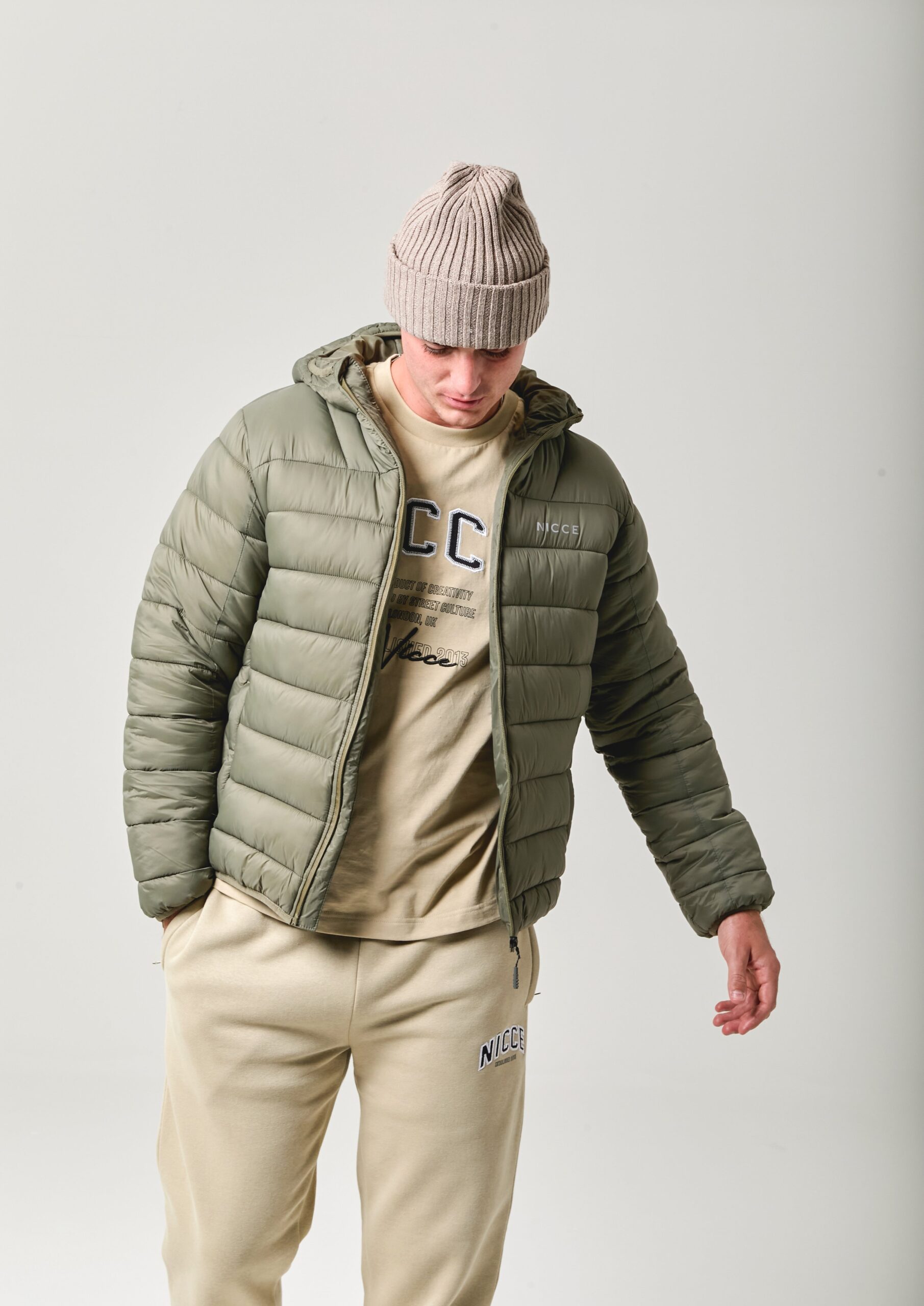 NICCE Mens Lionel Jacket | Khaki