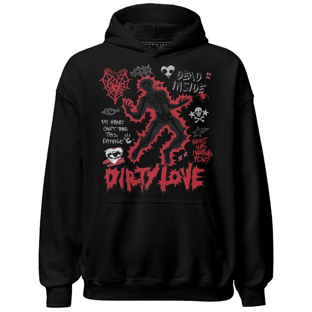 Bred Velvet 11s NastyJamz Hoodie Match Dirty Love Skull