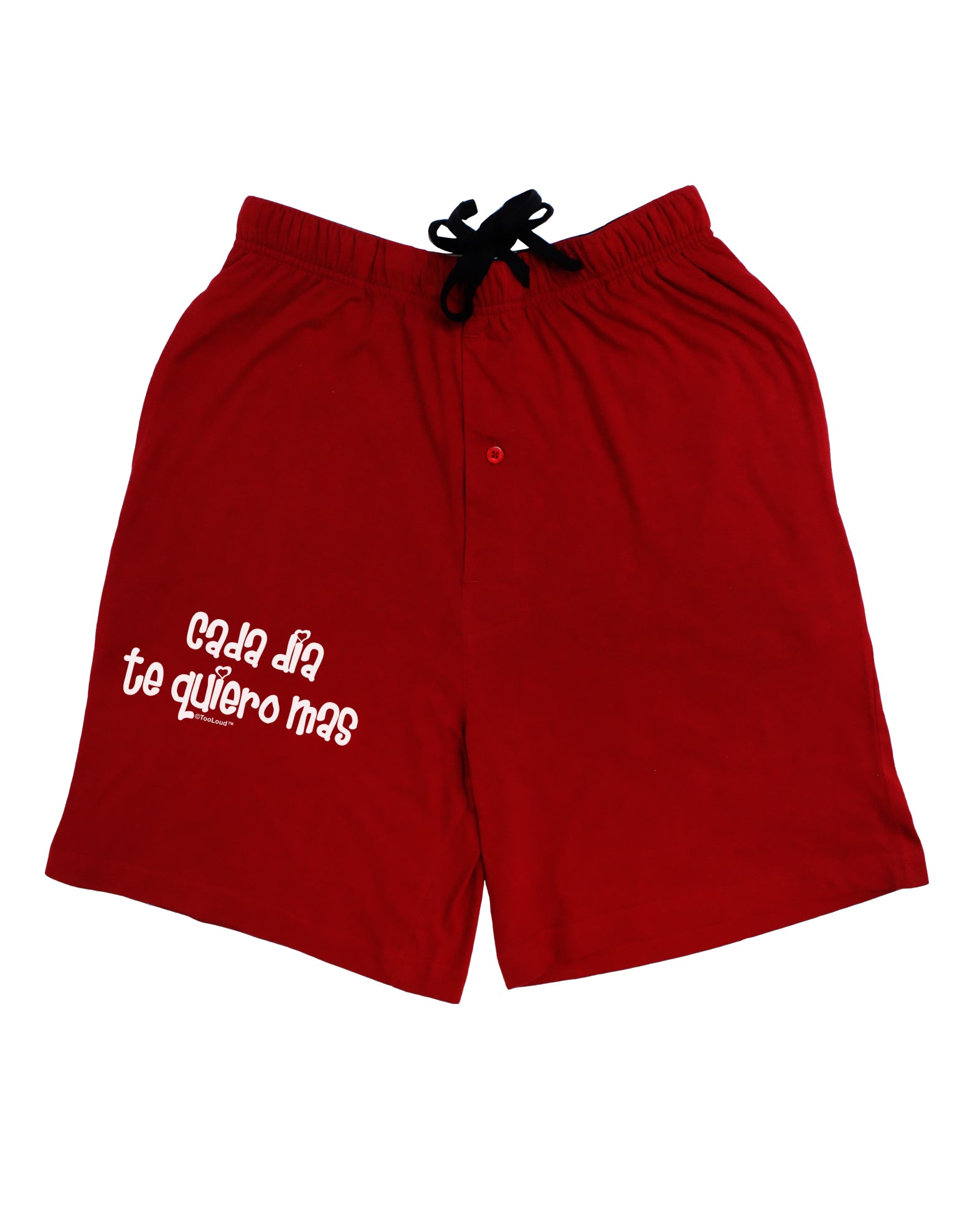 Cada Dia Te Quiero Mas Design Adult Lounge Shorts - Red or Black by TooLoud