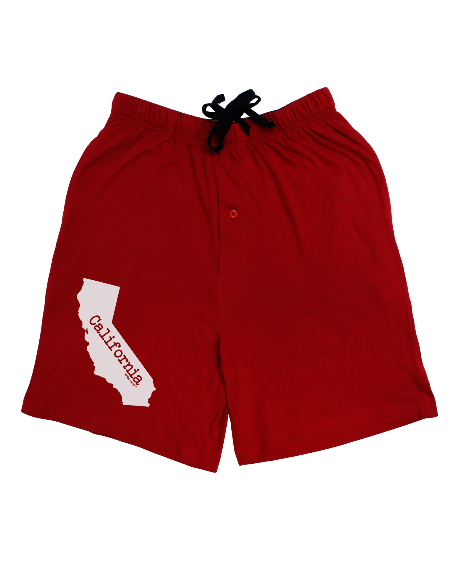 California - United States Shape Adult Lounge Shorts - Red or Black by TooLoud