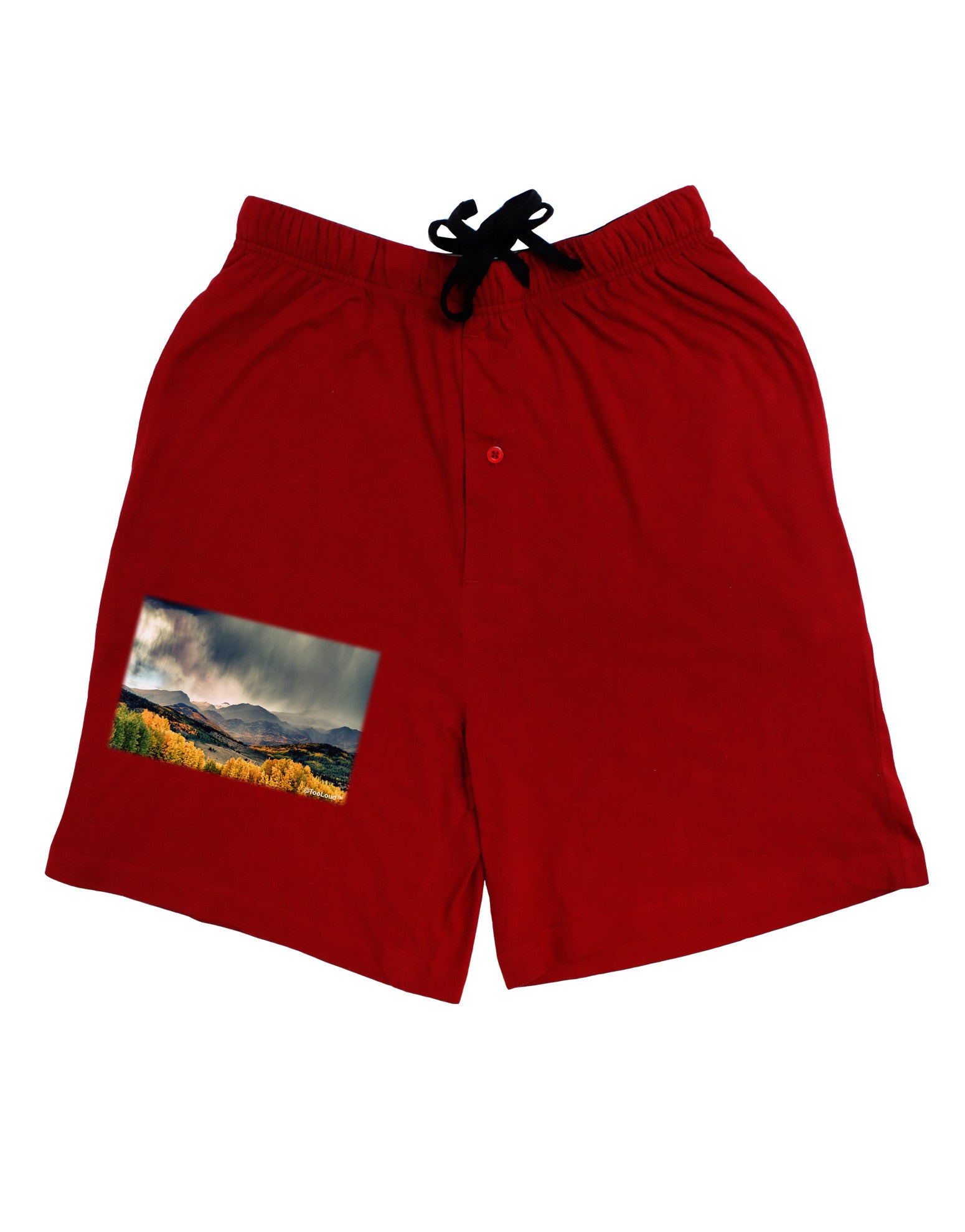 Colorado Mountain Scene Photo Adult Lounge Shorts
