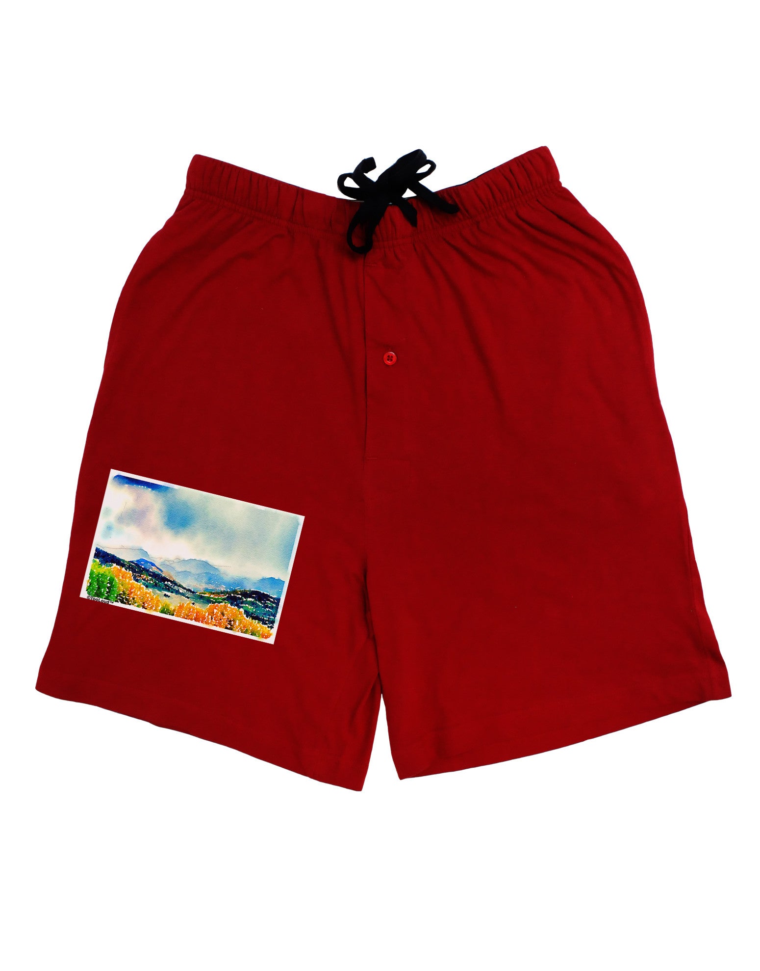 Colorado Mountain Scene Adult Lounge Shorts