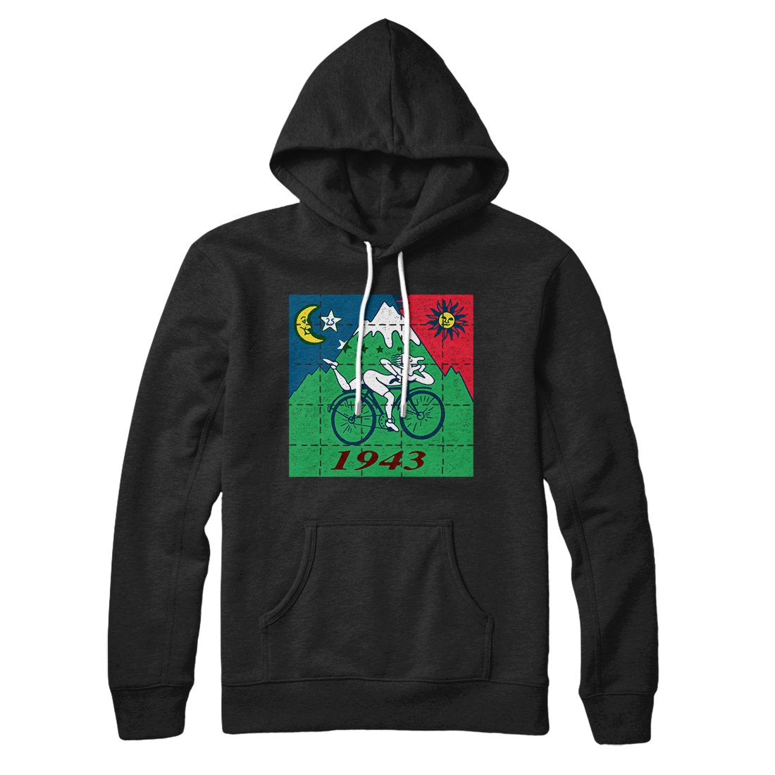 Bicycle Day 1943 Unisex Hoodie - Cotton Polyester Pullover with Hood and Kangaroo Pocket